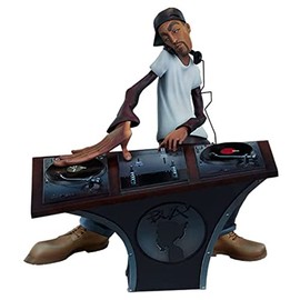 Mrisata Rap Music Star Sculpture Hip Hop Sculptures Weird and Funny Resin Sculptures of Rap Music Stars DJ Figure Sculpture, Hip Hop Figure Model Ornament Table Decor (A)