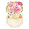 Sanrio Multipurpose Pink Flower on Tea Cup Message Card 656151