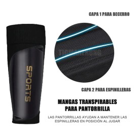 Pack Deportivo Tigmanerung con Calcetines Antideslizantes, Manga y Espinilleras para Fútbol, Baloncesto, Running y Más