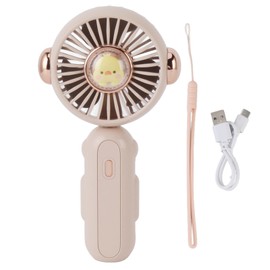 Foldable Mini Fan Cute Lightweight 900mAh Adjustable Low Noise Handheld Fan for Summer Pink