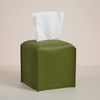 OLETHA Cube Box Facial Tissue Holder, Green