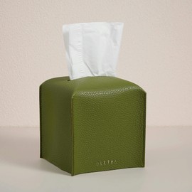 OLETHA Cube Box Facial Tissue Holder, Green