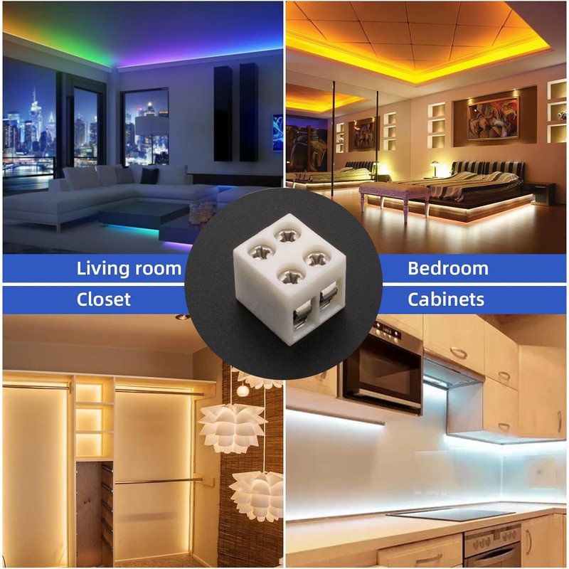 RUNCCI-YUN 20 Pack led Light Strips Connectors 8mm 2 Pin