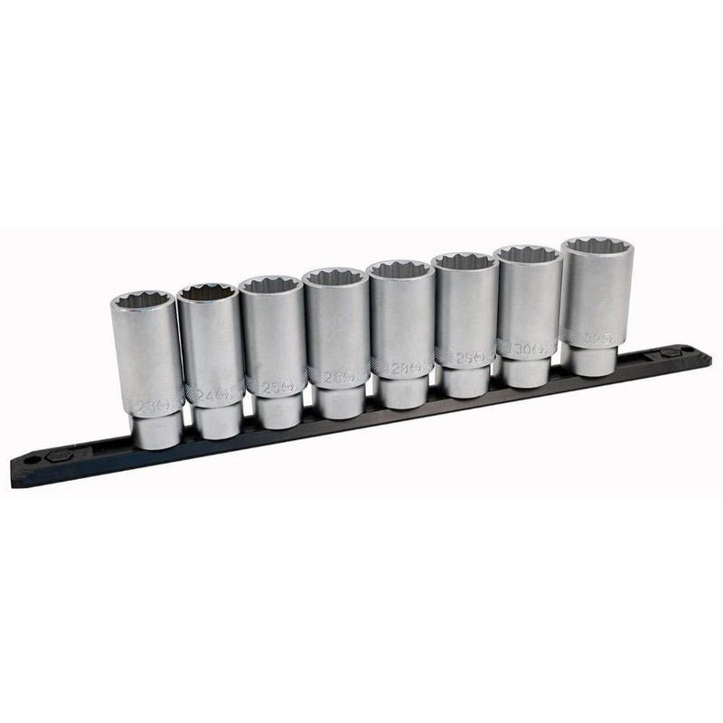 1/2" Drive Deep Metric Socket Set, 25 Piece