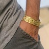 Bling Cartel Men's 14K Gold Plated Gold Nugget Hip Hop