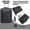 Travigo 20" Collapsible Carry On Luggage Two-Tone Polyester 900D Black