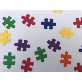 Puzzle Piece Confetti - Puzzle Decorations - Jigsaw Puzzle Pieces - Love You to Pieces Decor - Puzzle Decorations - Birthday Party Decor - Autism Awareness Decor - 200 pieces