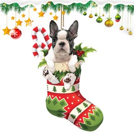 Boston Terrier Dog Christmas Ornaments 2024, Dog Christmas Ornament, Christmas Decor Tree Hanging, Boston Terrier Dog for Dog Lovers (Boston Terrier)