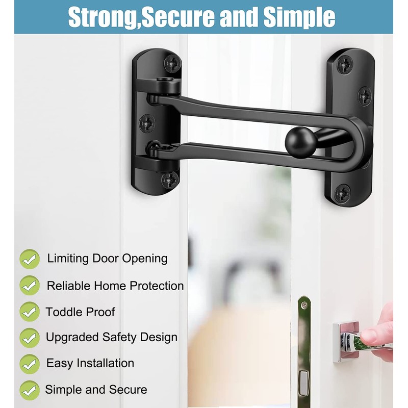 Litensh Door Chain Lock for Front Door, Swing Bar Door