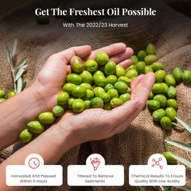 Oilala Oilala Extra Virgin Olive oil Peranzana, 2022/23 Harvest! low Acidity, Italian, Italy, Family Farm, Delicate flavor (5L)