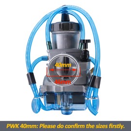 SVKZGFZ PWK 40mm Carburetor for Honda ATC250R CR250 CR500R TRX250R Suzuki Quadzilla Quadracer 500 LT500R Yamaha YZ250 YFZ350 Kawasaki Universal ATV Quad Scooter Dirt Pit Bike Engine (Transparent)