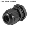 uxcell M16x1.5 Cable Gland 4mm-8mm Wire Hole Waterproof Nylon Joint