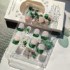 24Pcs St. Patrick's Day Press on Nails Short French Tip