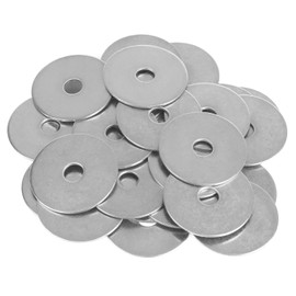 HELIFOUNER 30 Pieces 5/16" Stainless Flat Washers, 1-1/2" Outside Diameter, 0.055" Thickness, 18-8 (304) Stainless Steel Washers, Metal Washers, Flat Washers for Bolts Screws