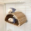 Bird Wood Hammock Tent Arch Bridge Shape Wooden Parrot Snuggle