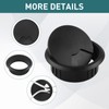 Pack of 9 Desk Cable Tidy, Plastic Cable Grommet, Black