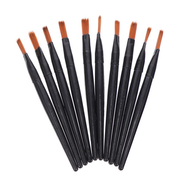 Baluue Mini Black Aluminum Lip Brush Applicator Wands 100pcs Lip