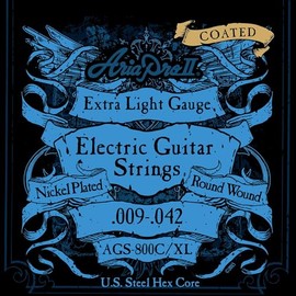 AriaproII AGS-800C XL Coated String for Electric Guitar Nickel Extra Light