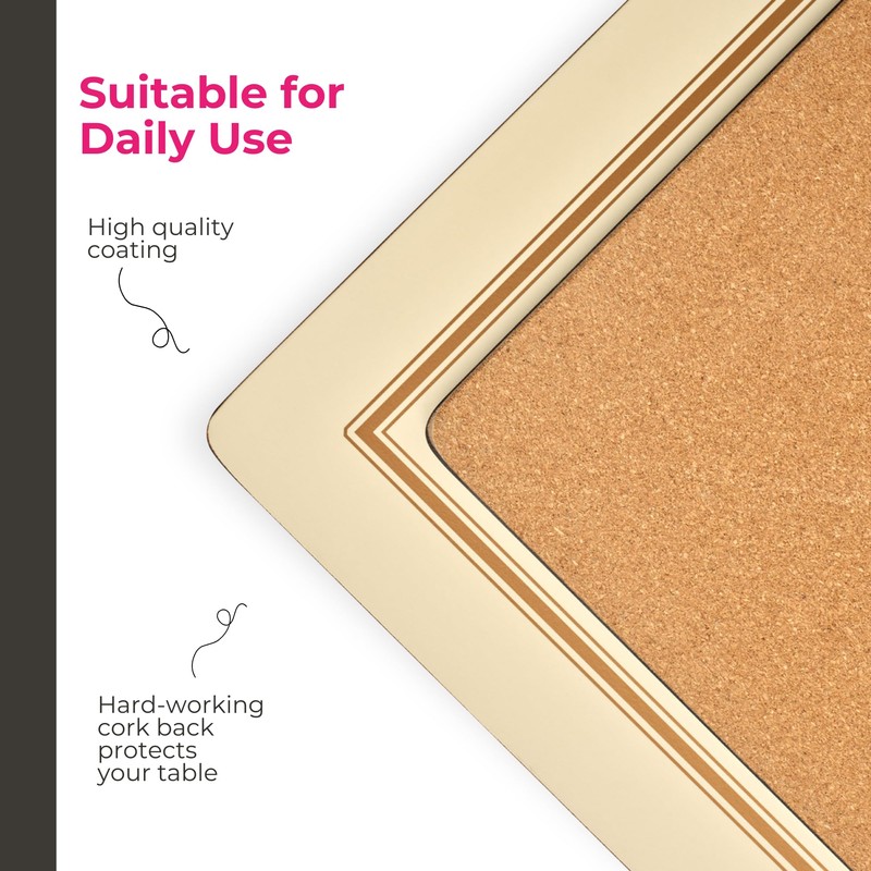 Pimpernel Classic Series Cork-Backed Placemat, Set of 4 – (15.7"