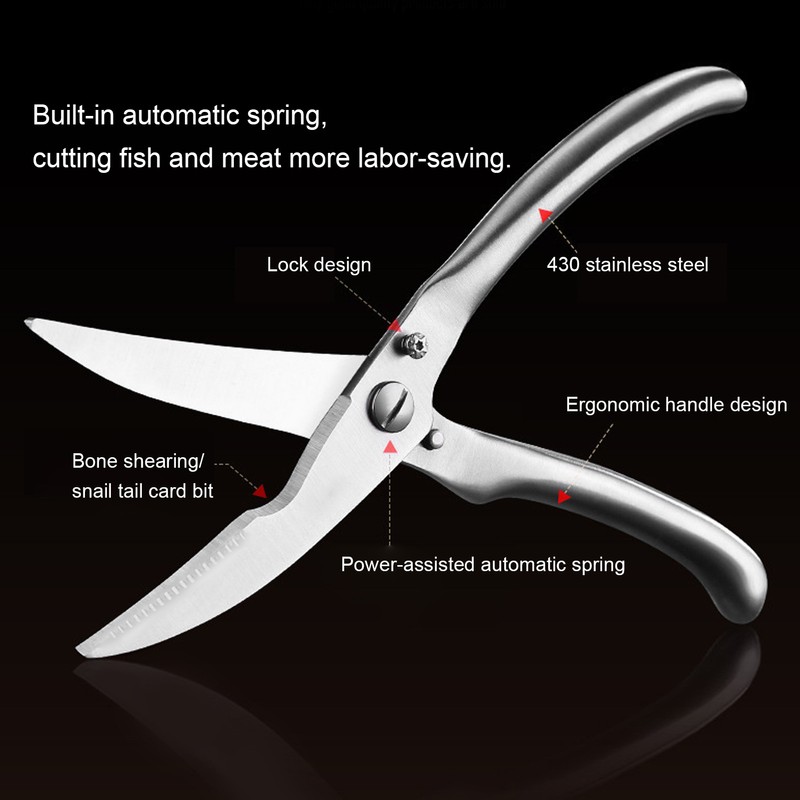Chicken Bone Scissor Stainless Steel Poultry Kitchen Shear with Safe