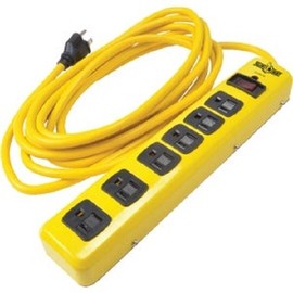Yellow Jacket 1-Yellow Jacket 6-Outlet 1440J Hi-Vis Yellow Surge Protector Strip W/15 Ft. Cord