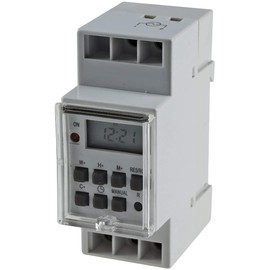 ChiliTec Timer for DIN Rail Switch Panel Digital Timer 230 V/16 A Display Programmable for Week Day
