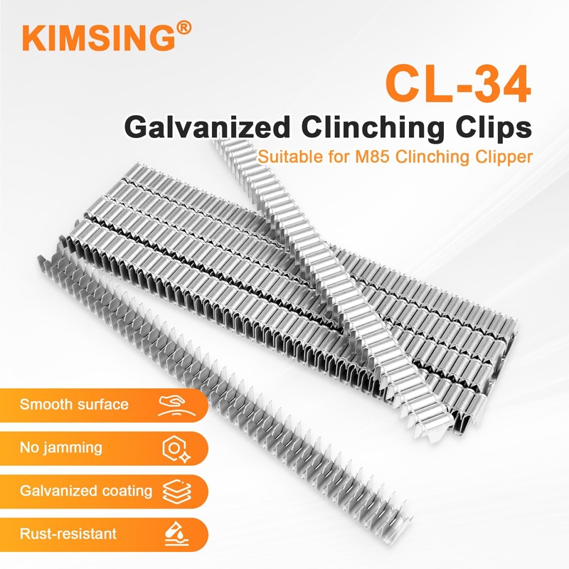 KIMSING CL-34 Galvanized Clinching Clips 960 PCS/Box Compatible with M85