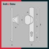 KOTARBAU® Handle Knob Set 90 mm Profile Cylinder Door Handle