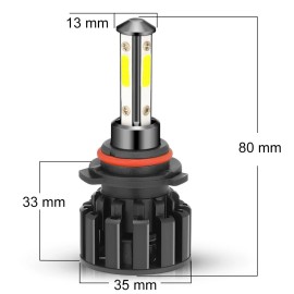 StoneBanks 4-Side 9005 9006 Combo LED Headlight Kit High Low Beam Bulb 6000K 4800W 720000LM