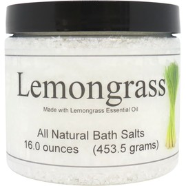 All Natural Lemongrass Bath Salts by Eclectic Lady, 16 ounces