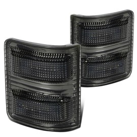 Auto Dynasty Smoke Lens White LED Side Towing Mirror Turn Signal Light Compatible with Ford F250 F350 F450 Super Duty 08-16