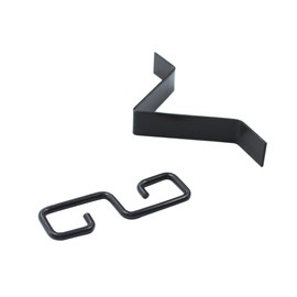 TOKDOOT Rain Chain Gutters Adapter Clip for Garden V Style Copper Hook Hanger Gutter Clip for Rain Chain Installation kit Iron Connector for Rain Chimes Downspout Outside Hardware Pack of 2