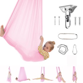 Sensory Swing for Kids Therapy Swing with 360° Swivel Hanger Indoor Adjustable Cuddle Hammock for Children with Asperger, Autism, ADHD, Sensory Processing Disorder