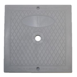 JSP Manufacturing 10 Inch Square Skimmer Deck Cover 10"x10" Lid Replacement for Hayward SPX1082E SP1082 (1, Grey)