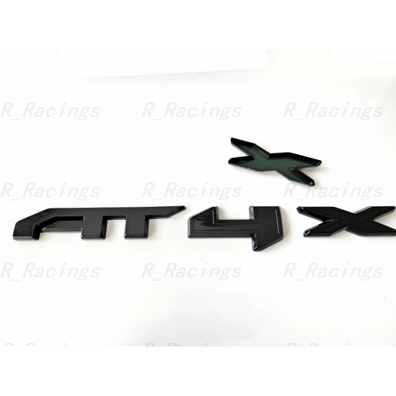 GMC 1PC Gloss Black Rear Tailgate AT4X OVERLAY Emblems 2023-2024