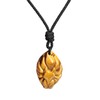 COAI Tiger Eye Nine Tailed Fox Necklace for Women Men