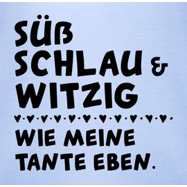 Shirtracer - Baby Bodysuit Boy Girl - Sayings - Cute Smart and Funny : wie meine Tante eben, 3 baby blue