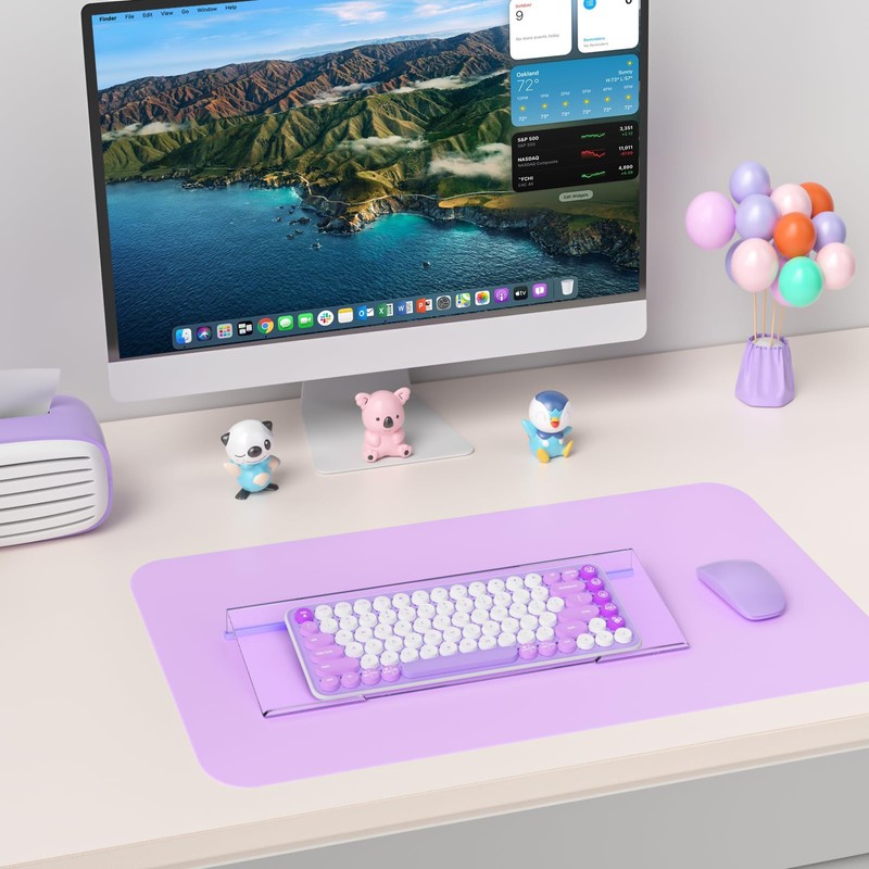 Rulyyo Ergonomic Computer Keyboard Stand - 17 Inch Clear Acrylic