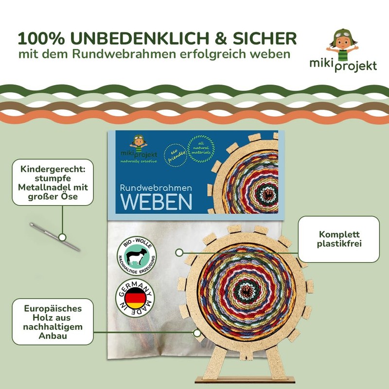 mikiprojekt® Round Loom for Children from 6 Years with Simple