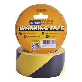 ADHES トラ表示テープ 警告テープ 黄黒ラインテープ 安全警告 50mm X 32m