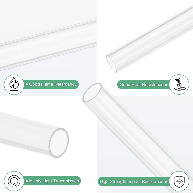M METERXITY Clear Plastic Tube 12mm [0.47"] Inner Diameter x