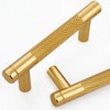 Gutuwellea 2 Pack 3 Inch 76 mm Gold Knurled Cabinet