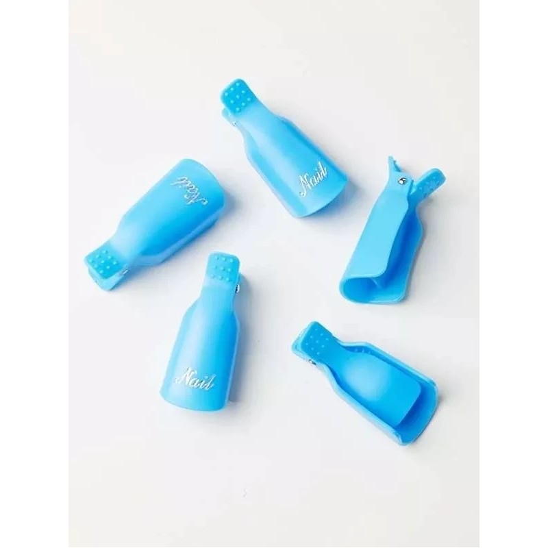 Nail Pinzas Plásticas Retiradoras De Acrílico O Gelish 10 Piezas