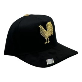 Gorra Big Boss Gallo Negro/dorado Gamuza 100% Original