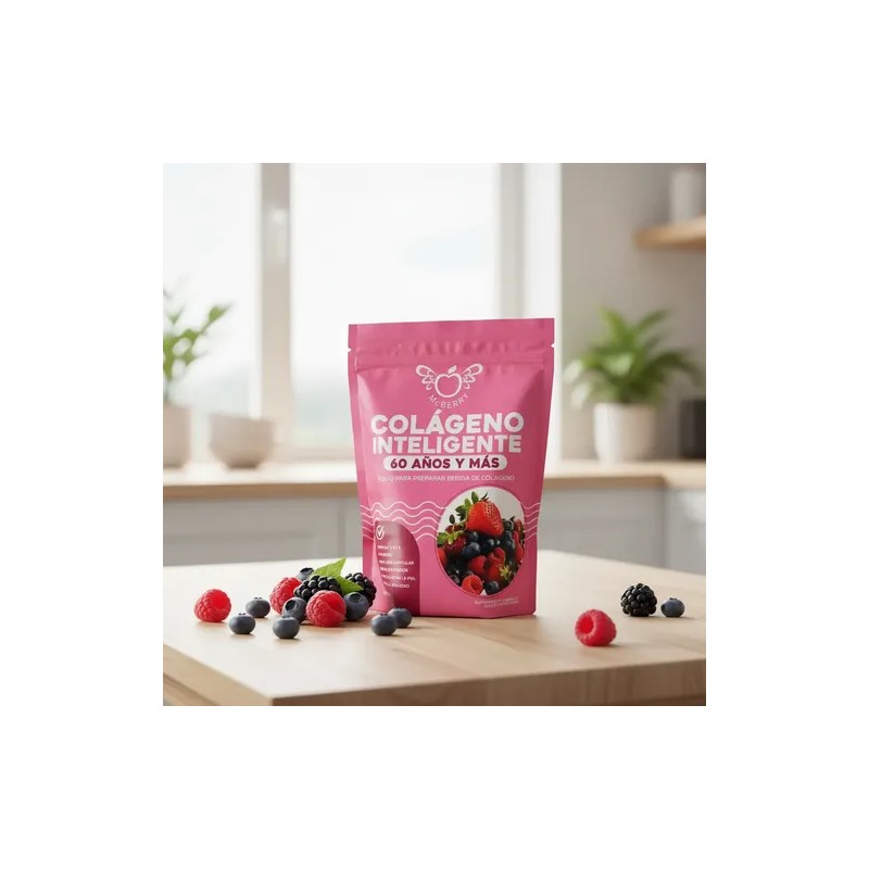 Colágeno 60+ Zinc Maca Magnesio Sabor Frutos Rojos 500gr