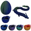 3D Printed Dragon Egg with Fire Dragon, Made in Germany,