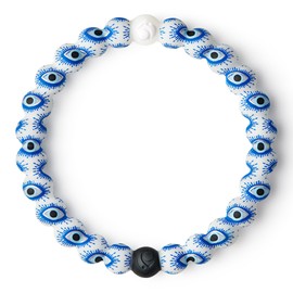 Lokai Silicone Beaded Bracelet for Women & Men, Evil Eye Silicone Collection - (Large, 7 Inch Circumference) - Silicone Jewelry Fashion Bracelet Slides-On for Comfortable Fit