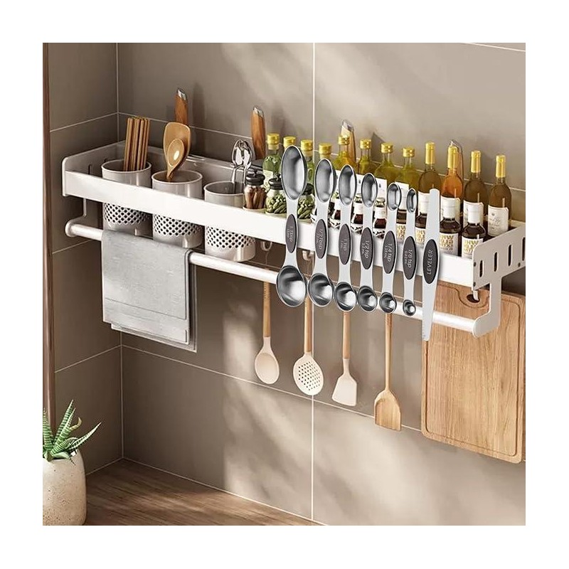 7-Piece Magnetic Measuring Spoons Set – Dual-Sided Stainless Steel, Small