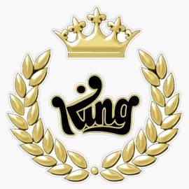 King Sticker Vinyl Waterproof Sticker Decal Car Laptop Wall Window Bumper Sticker 5"