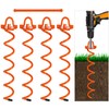 FEED GARDEN 16 Inch Spiral Ground Anchors Kit Heavy Duty